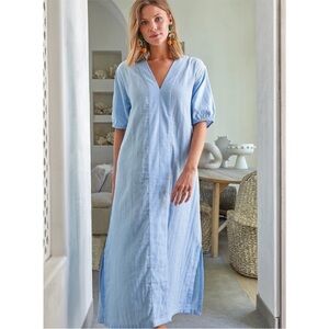 NWT LAKE Gauze Caftan in Morning Blue - S